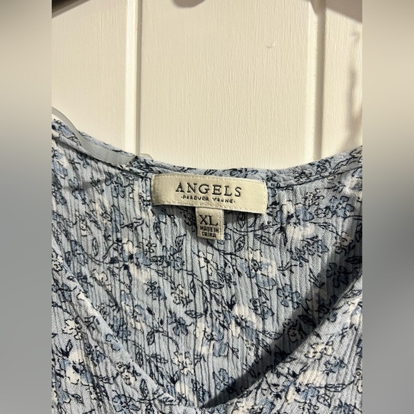Women’s blue flower floral flowy dress Angels Forever Young sz XL - Picture 8 of 10
